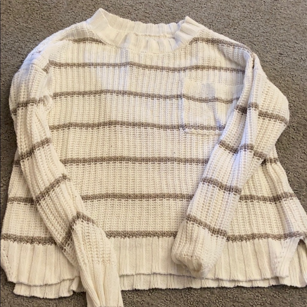 Stripped knitted sweater
